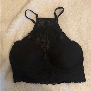 PINK date high neck bralette!